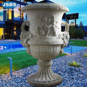 Elegant Angels Marble Flower Pot, JS-P141